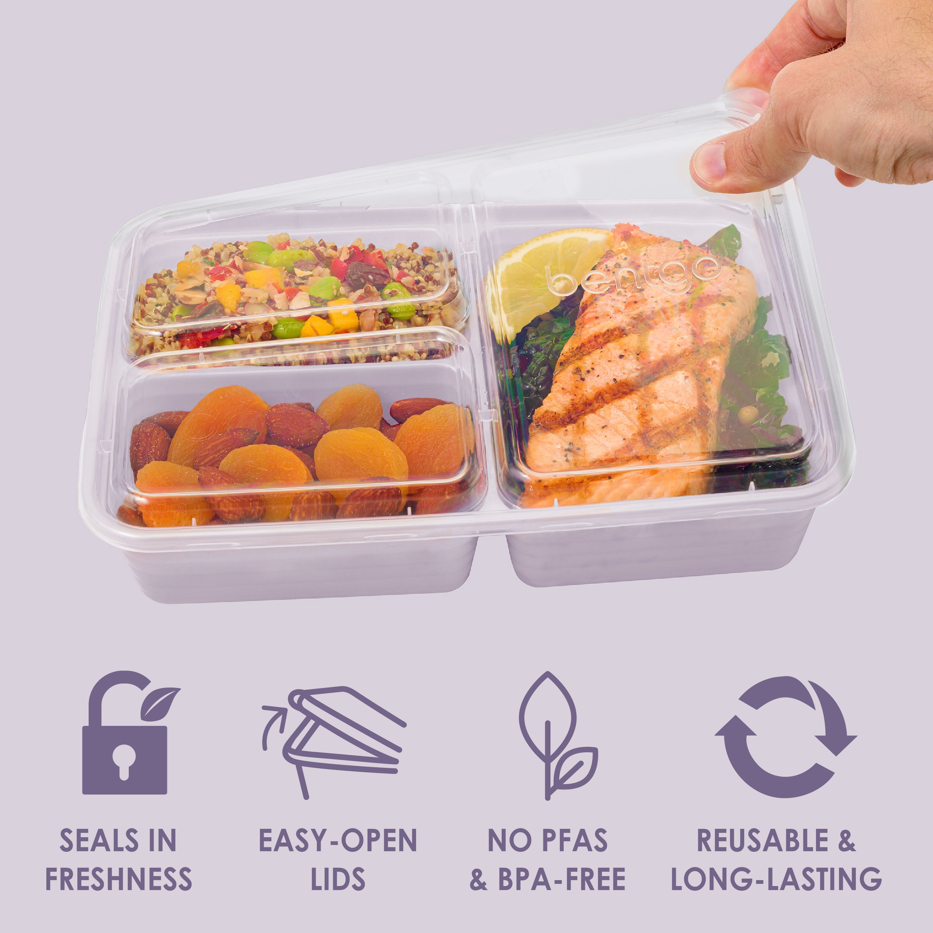 Bentgo Prep 3-Compartment Meal Prep Containers (20-Piece)