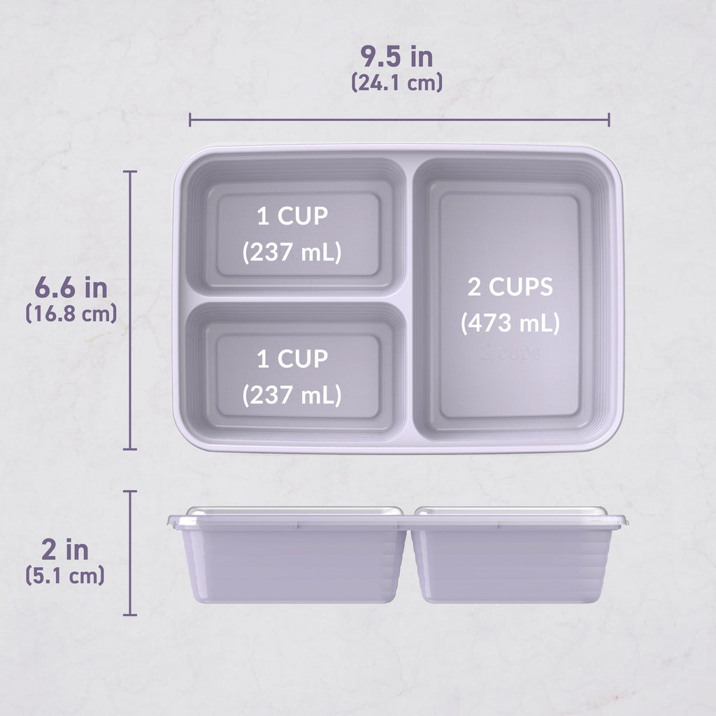 Bentgo Prep 3-Compartment Meal Prep Containers (20-Piece)