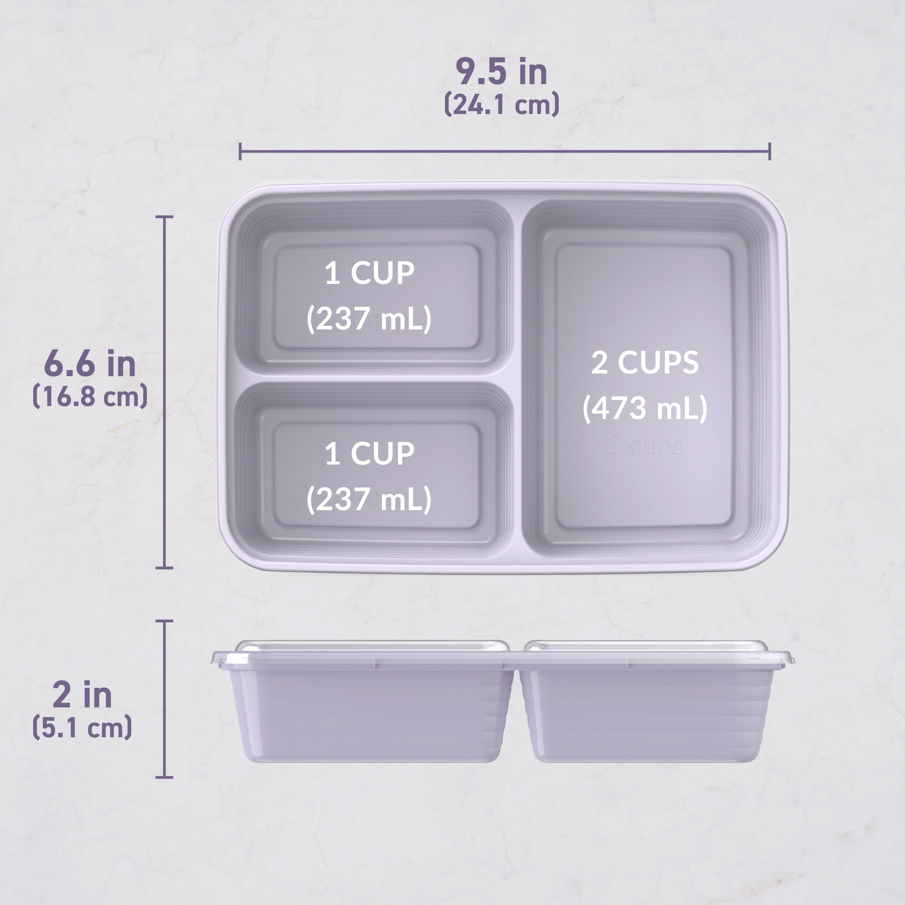 Bentgo Prep 3-Compartment Meal Prep Containers (20-Piece)